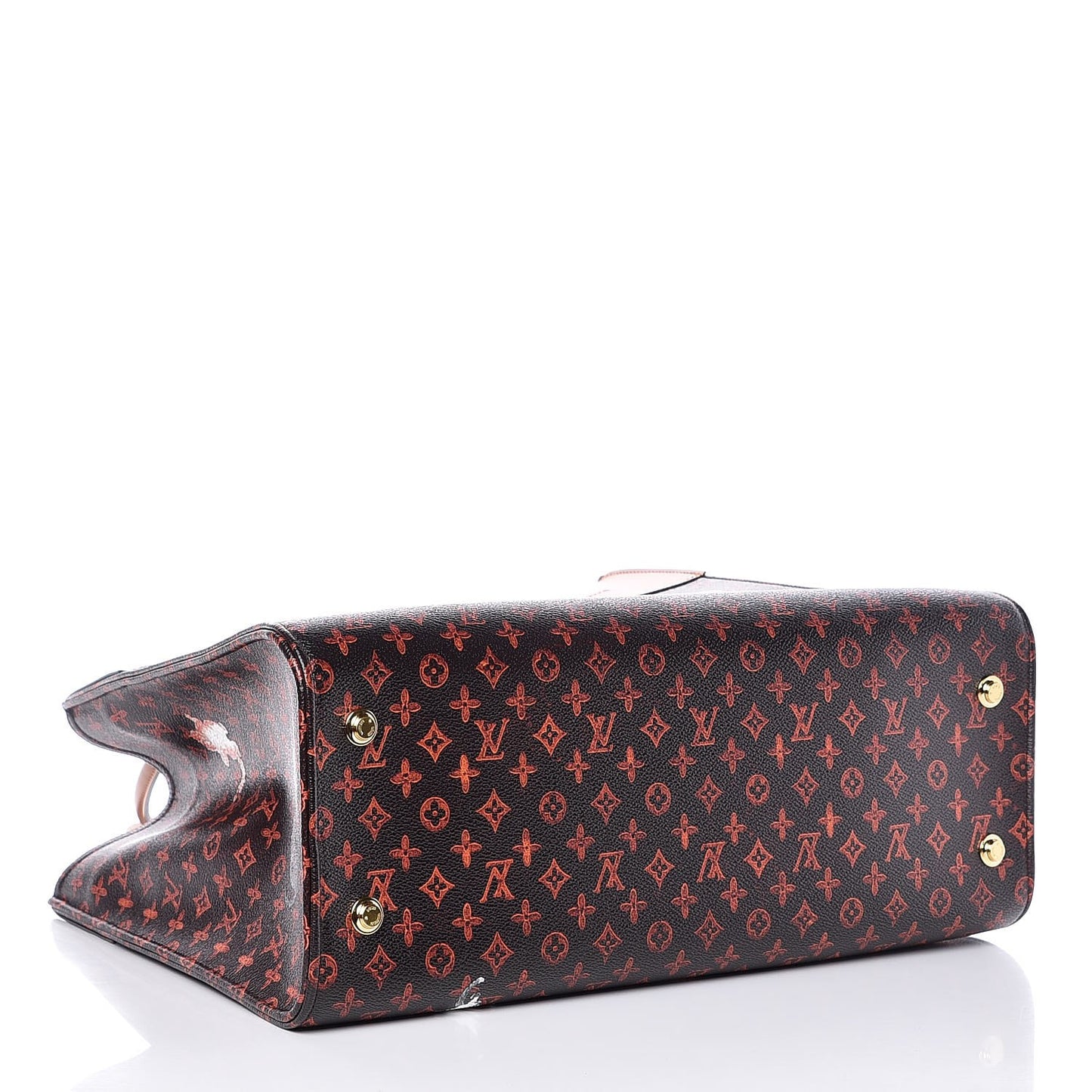Calfskin Catogram City Steamer Cabas XXL Orange Marron