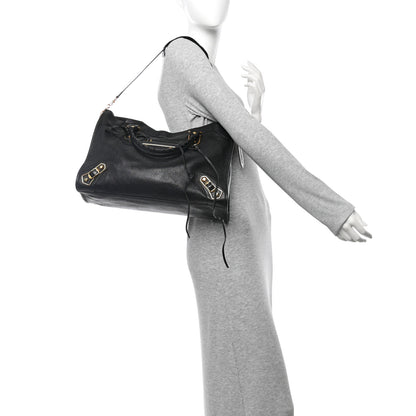 Balenciaga Chevre Gold Metallic Edge Hardware City Black 2 of 11