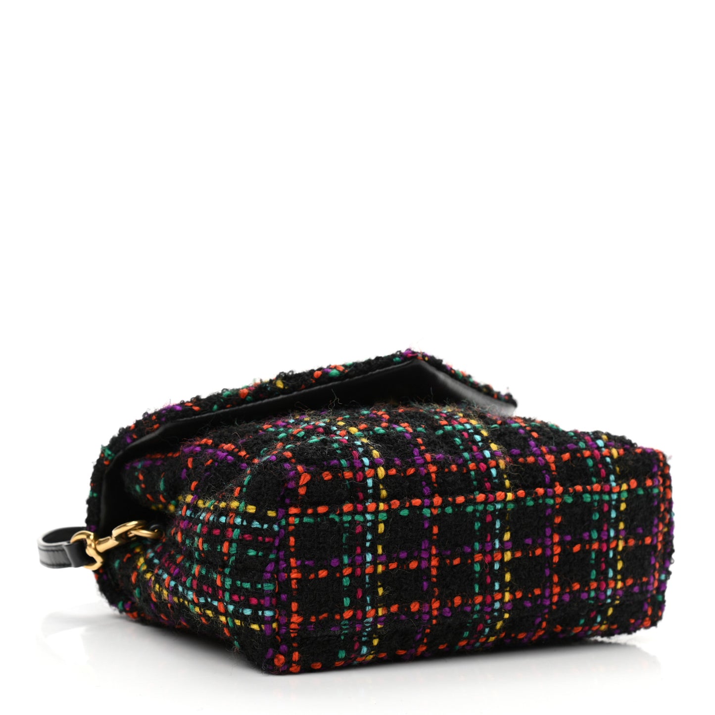 Tweed Toy Loulou Shoulder Bag Black