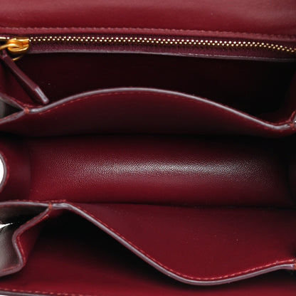 Celine Box Calfskin Small Classic Box Flap Bag Burgundy 5 of 17