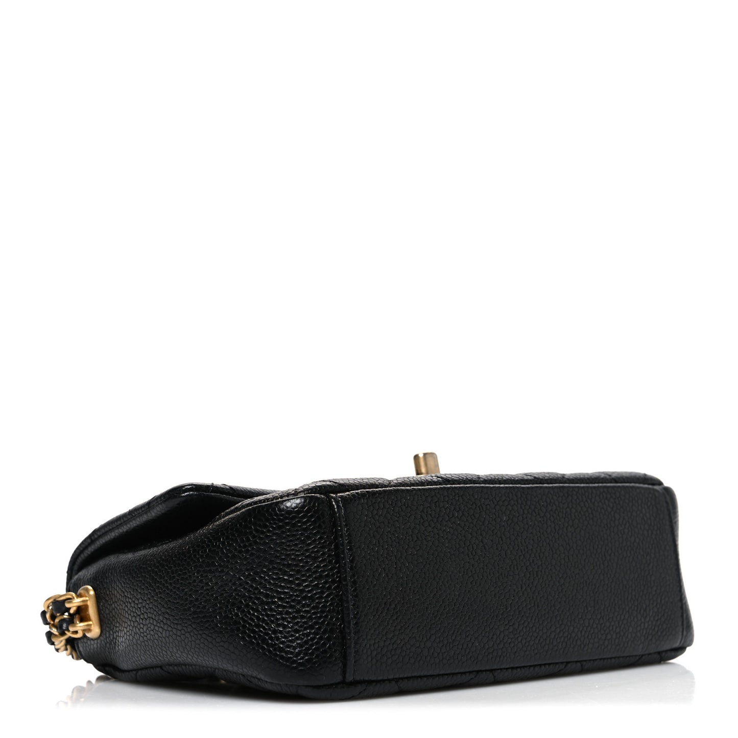 Caviar Quilted Mini Chain Soul Flap Black