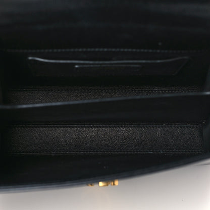 Saint Laurent Grain de Poudre Mini Classic Monogram Cassandra Top Handle Black 5 of 6