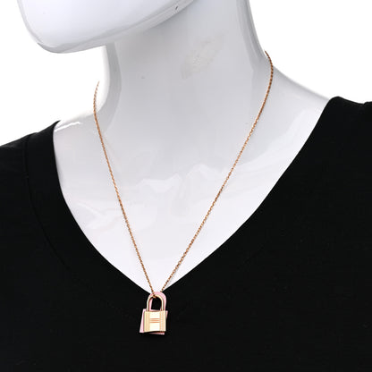 Hermes Swift Small O'Kelly Pendant Necklace Rose Sakura 2 of 6