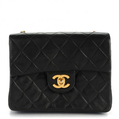 Chanel Lambskin Quilted Mini Square Flap Black 1 of 8