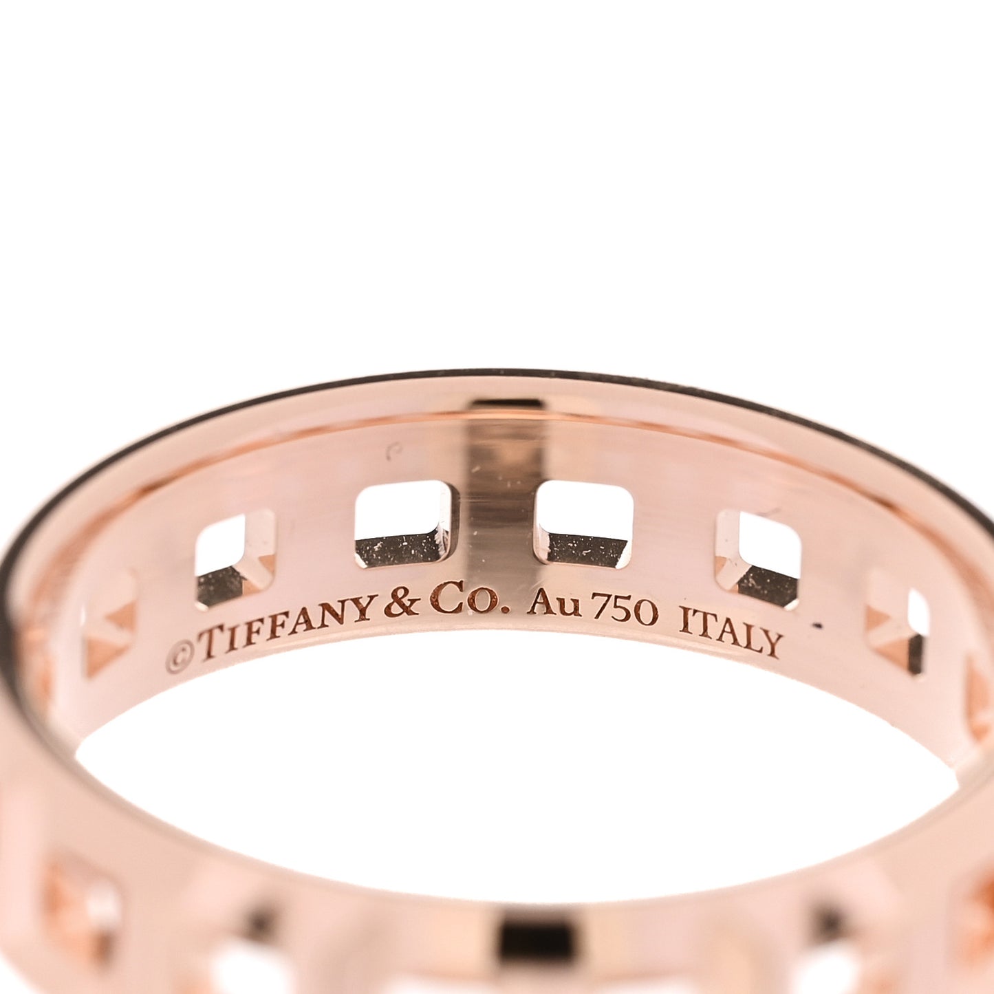 18K Rose Gold T True Wide Ring 56 7.5