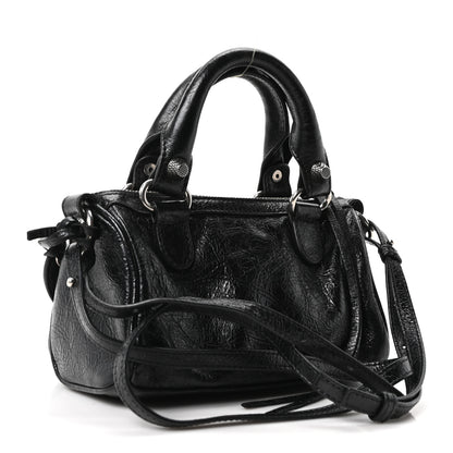 Balenciaga Agneau Arena Crystal Neo Nano Cagole Handbag Black 7 of 21