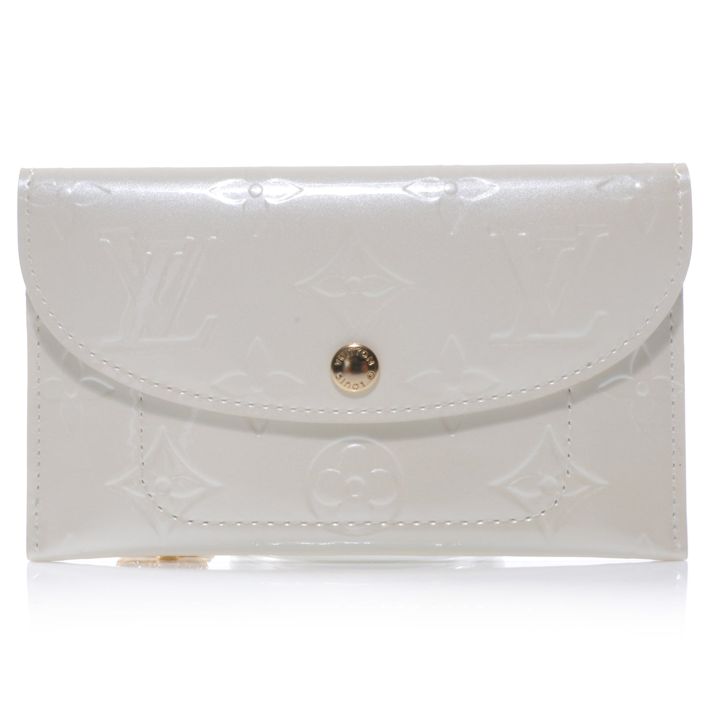 Vernis Envelope Flat Pouch Perle
