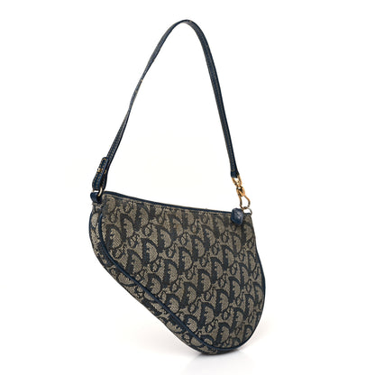 Christian Dior Monogram Mini Saddle Pochette Navy 3 of 10