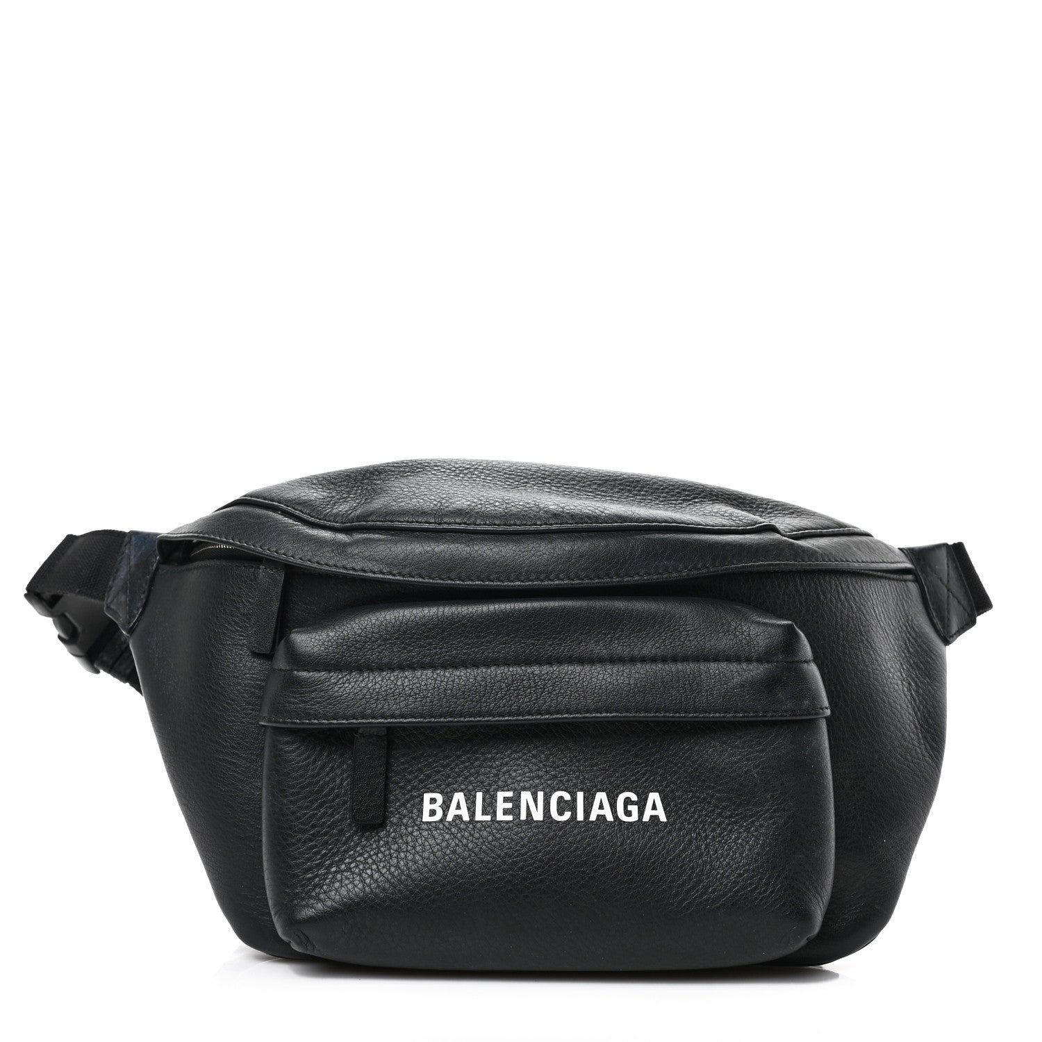 Balenciaga Smooth Calfskin Logo Everyday Beltpack XS Black White 1 of 8
