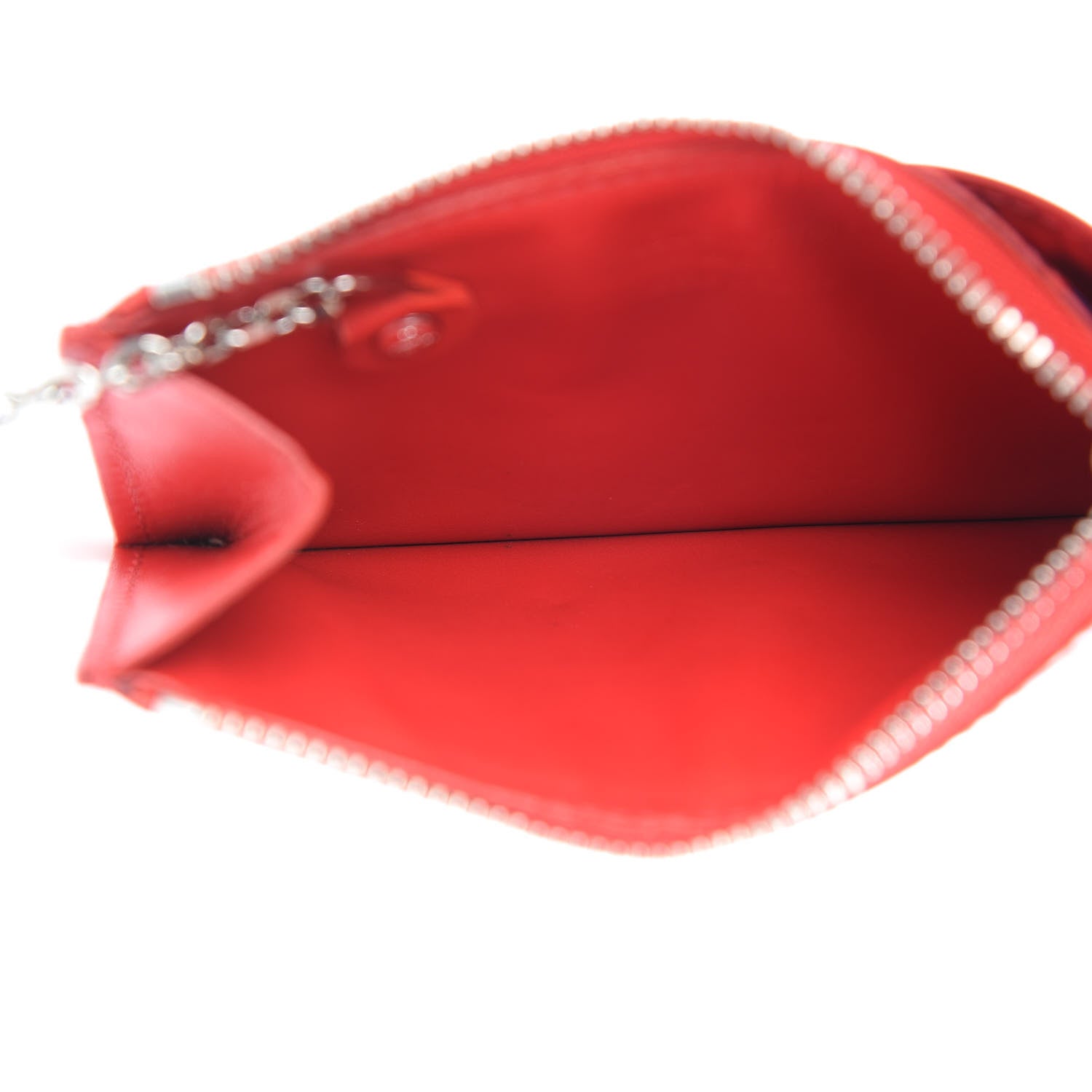Louis Vuitton Vernis Jungle Dots Key Pouch Coquelicot Denim 5 of 6