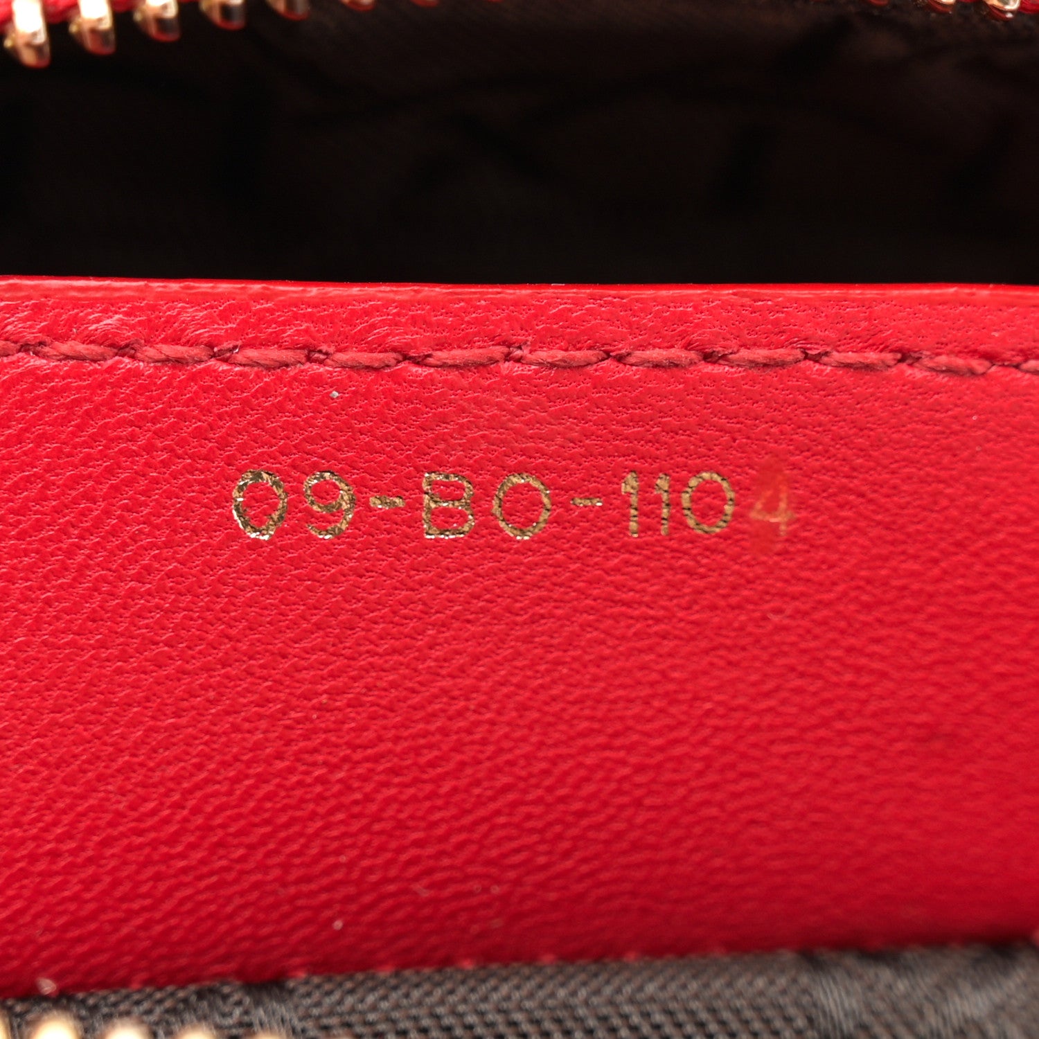 Christian Dior Lambskin Cannage Medium Lady Dior Red 7 of 10