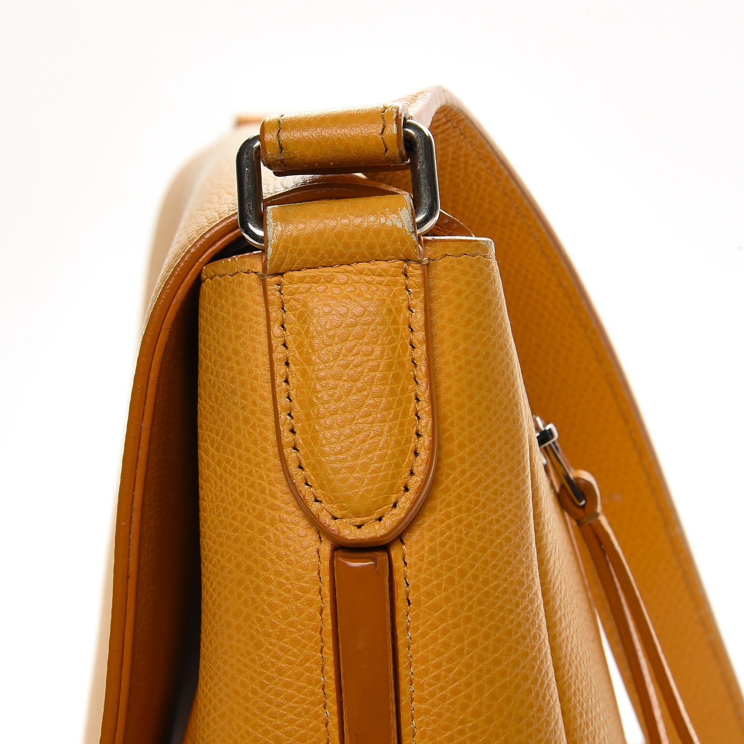 Celine Grained Calfskin Trotteur Messenger Saffron 21 of 24