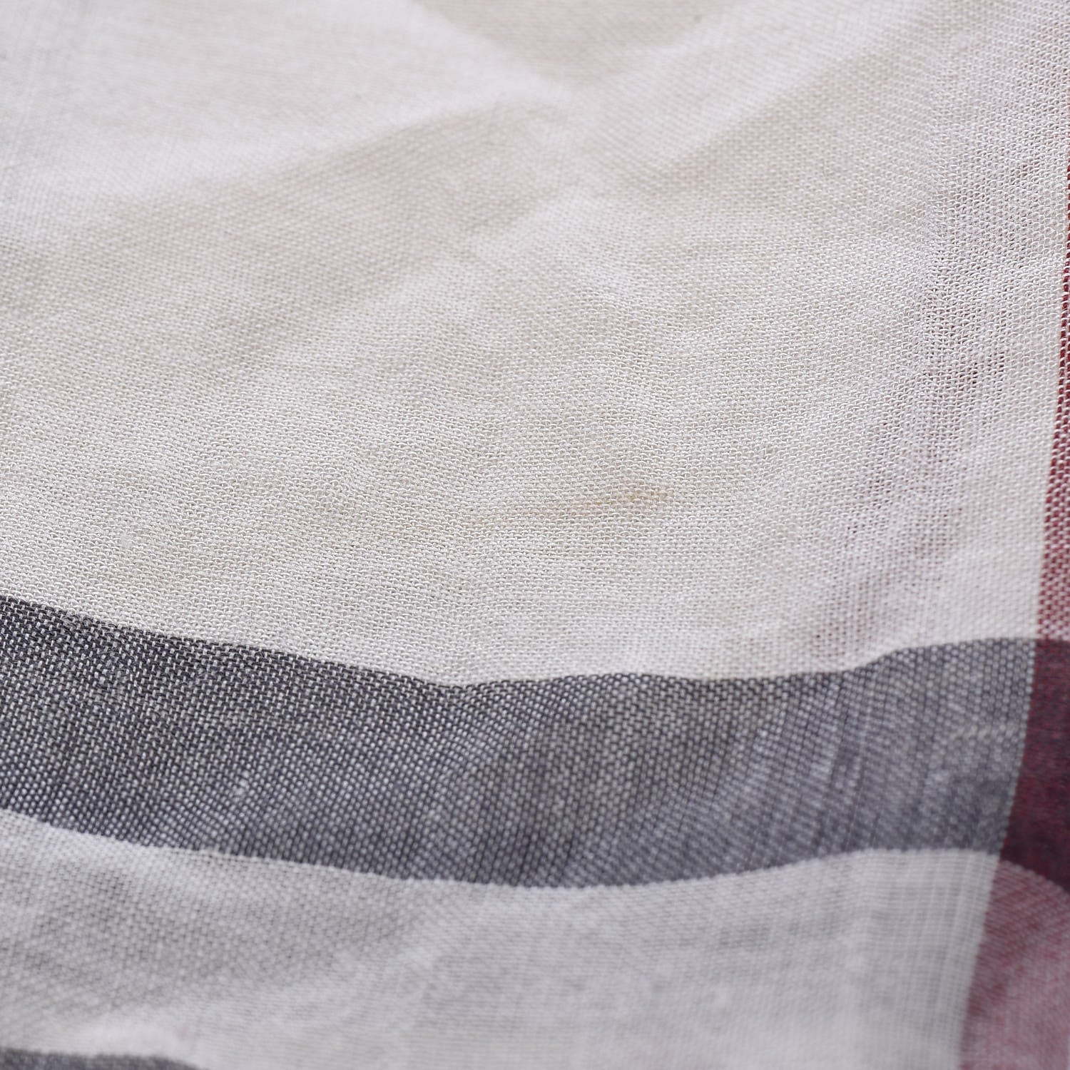 Burberry Silk Wool House Check Scarf Ivory 4 of 4