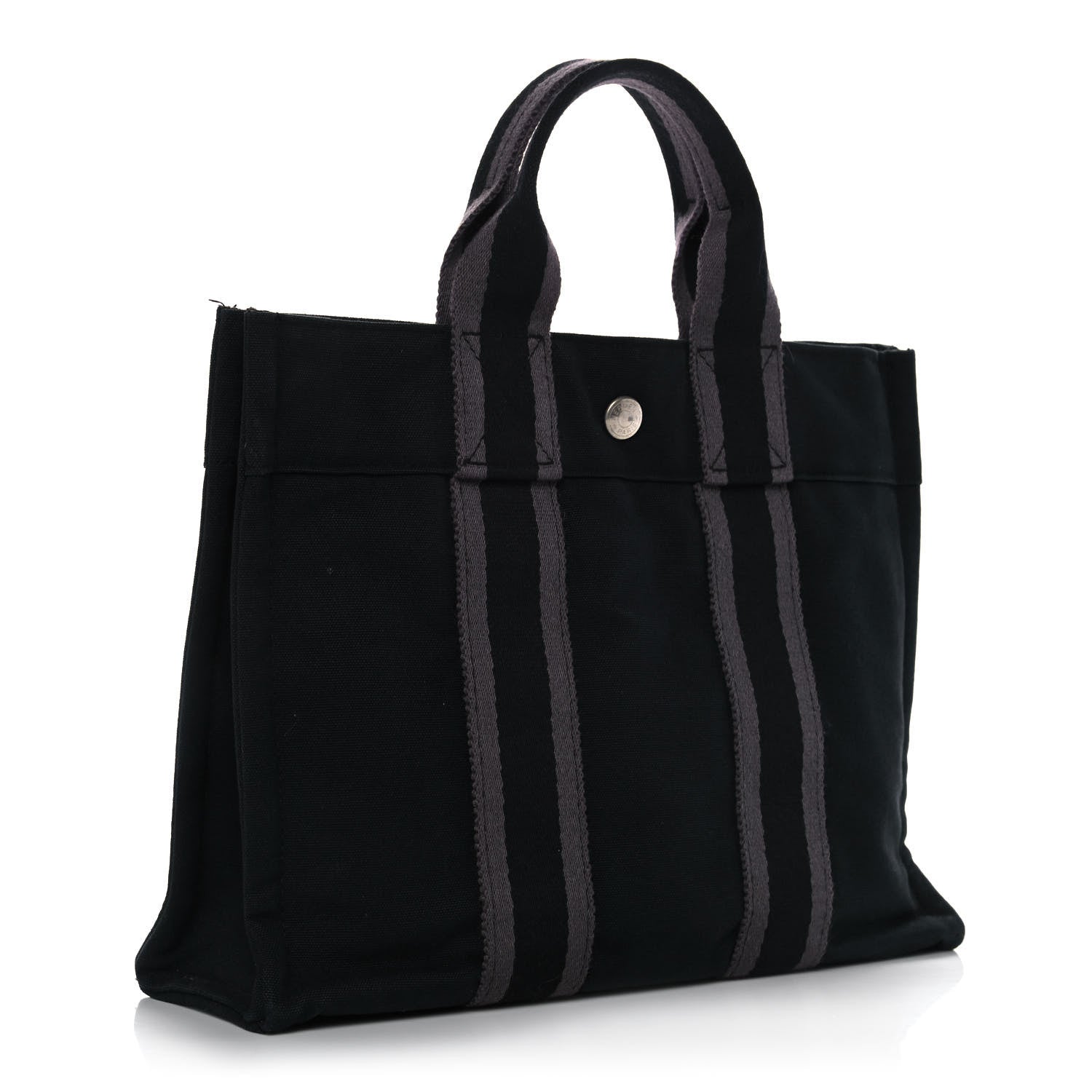 Hermes Canvas Herline PM Tote Black 2 of 10