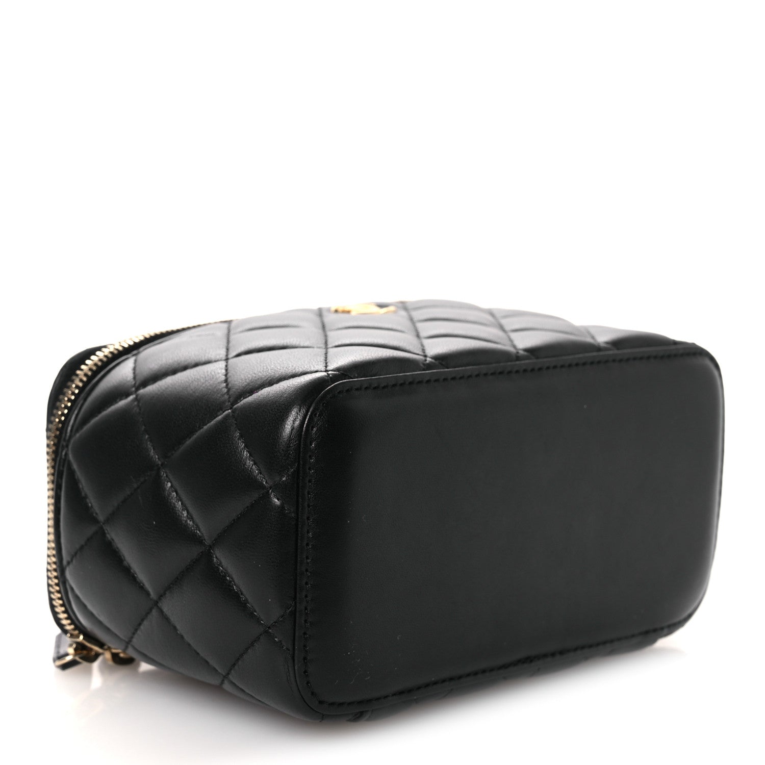 Chanel Lambskin Quilted Pearl Crush Small Vanity Case With Chain Black 4 of 12