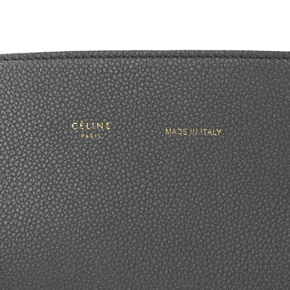 Celine Soft Grained Calfskin Belt Cabas Phantom Medium Grey 6 of 12