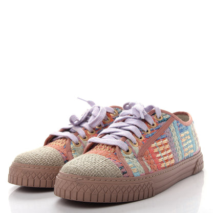 Chanel Tweed Low Top Sneakers 36 Multicolor Beige 3 of 11