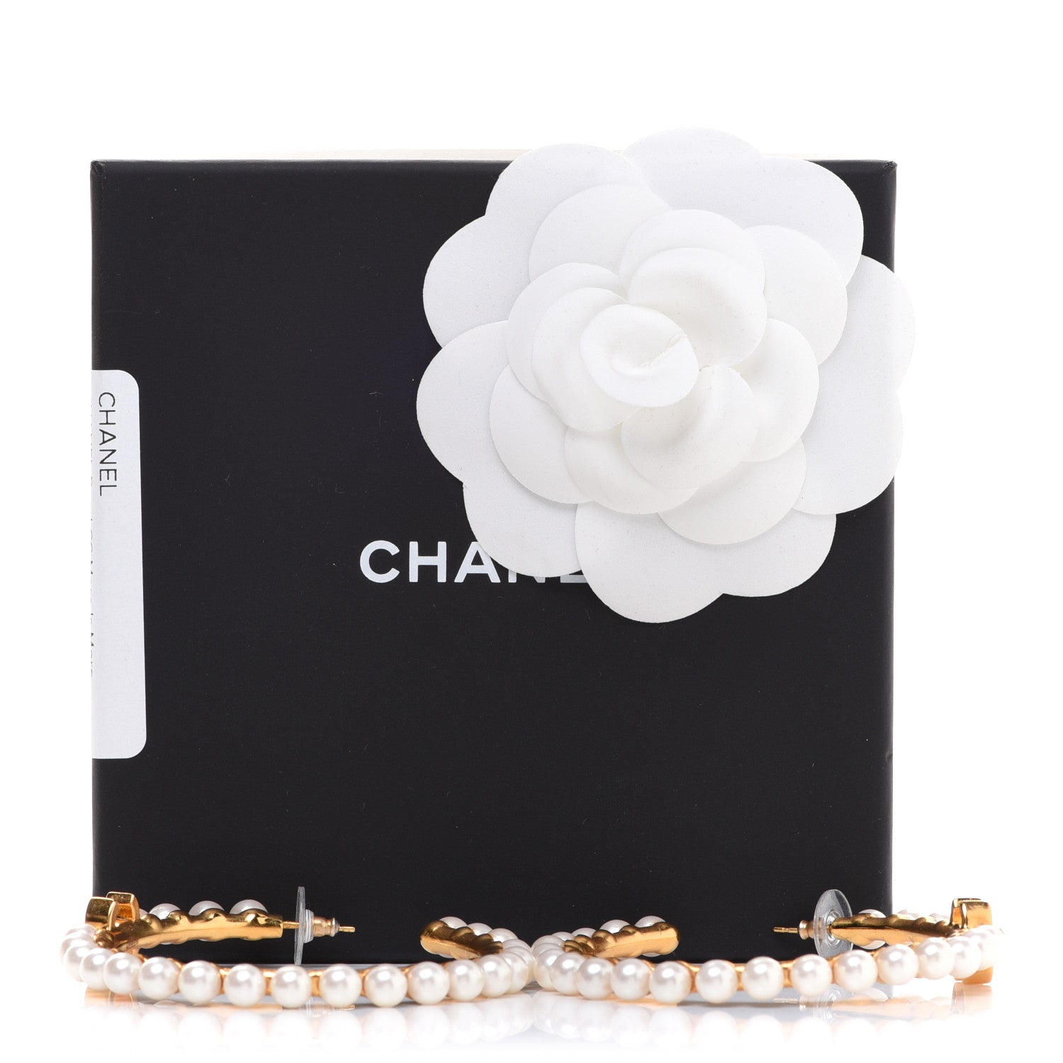 Chanel Pearl CC More Is More Hoop Earrings Gold 6 of 6
