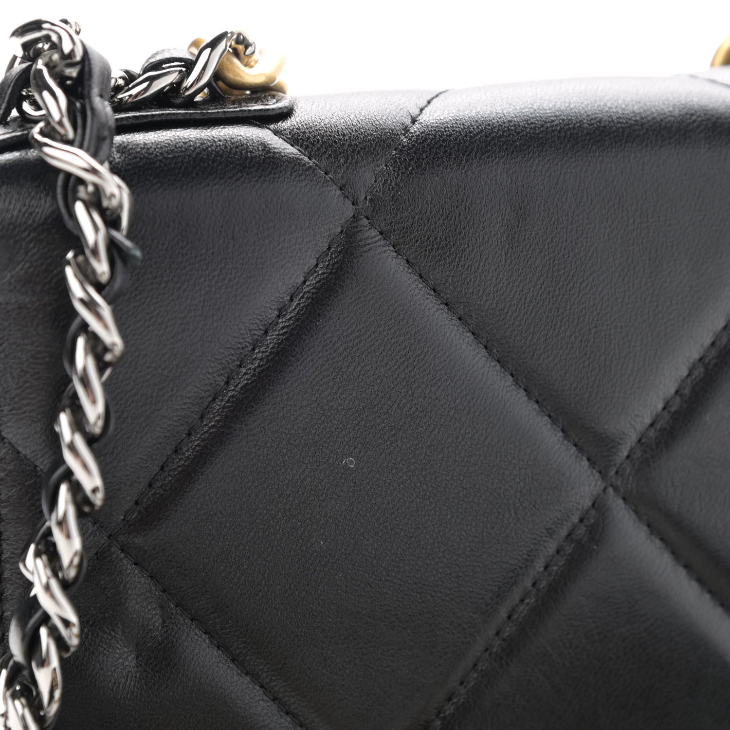 Chanel Lambskin Quilted Chanel 19 Wallet On Chain WOC Black 12 of 17