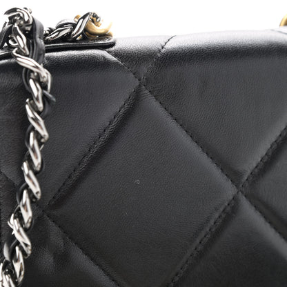 Chanel Lambskin Quilted Chanel 19 Wallet On Chain WOC Black 12 of 17
