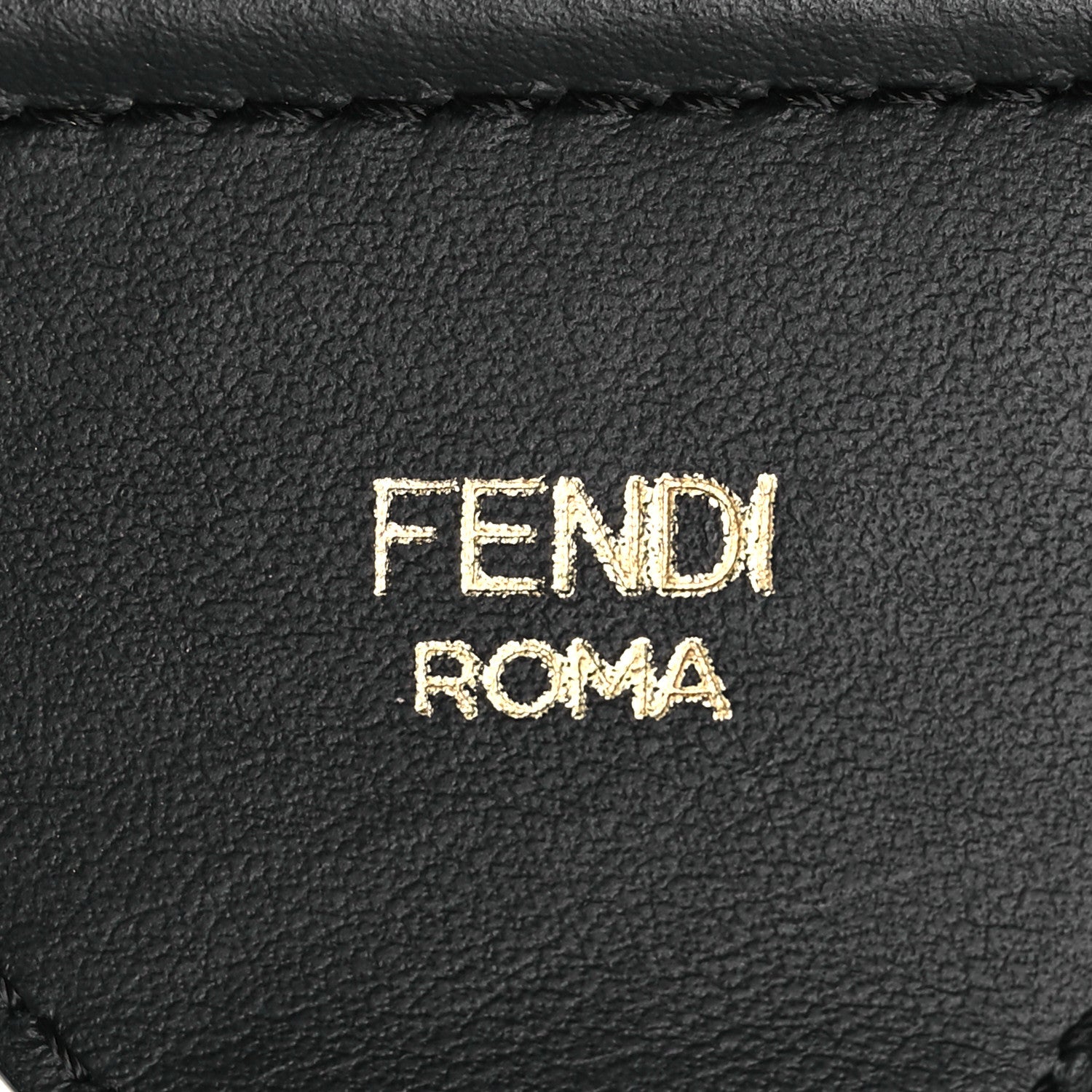 Fendi Ribbon Lurex Vitello Century Bi-Color Lines Adjustable Strap You Equatore Gold Lurex Black 3 of 5