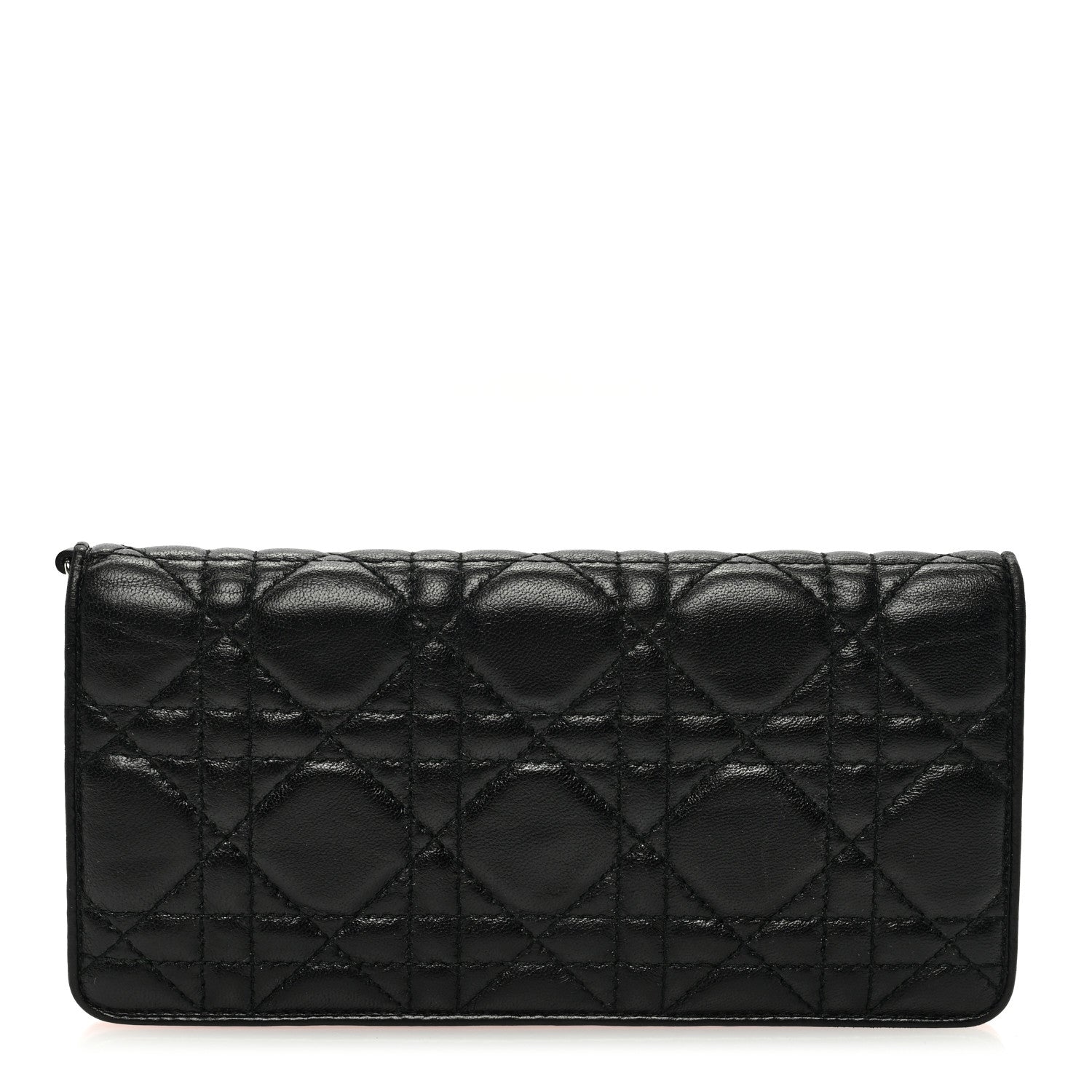 Christian Dior Lambskin Cannage Rendezvous Wallet Black 1 of 6