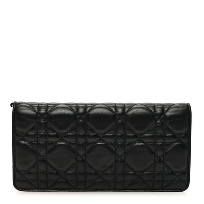 Christian Dior Lambskin Cannage Rendezvous Wallet Black 1 of 6