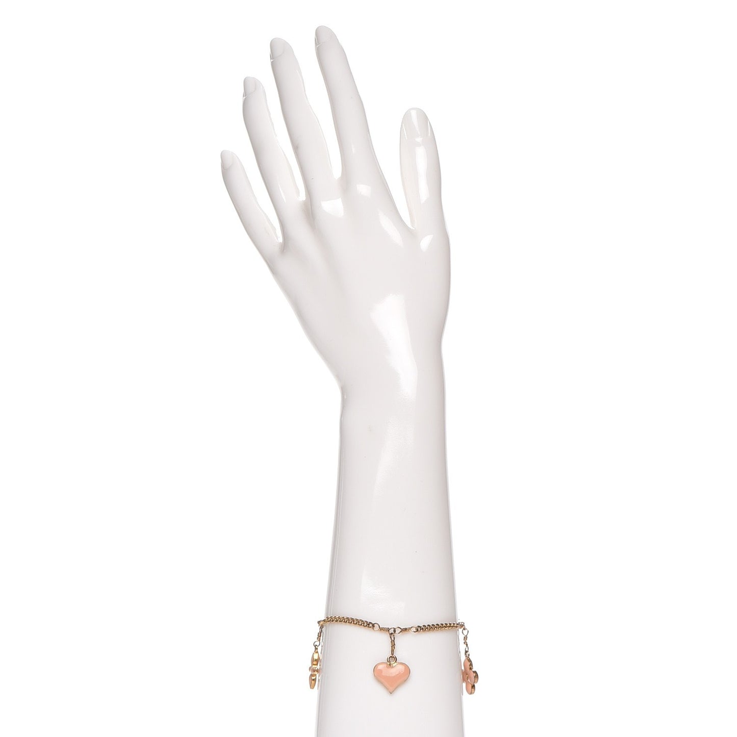 Sweet Monogram Charm Bracelet Gold Pink