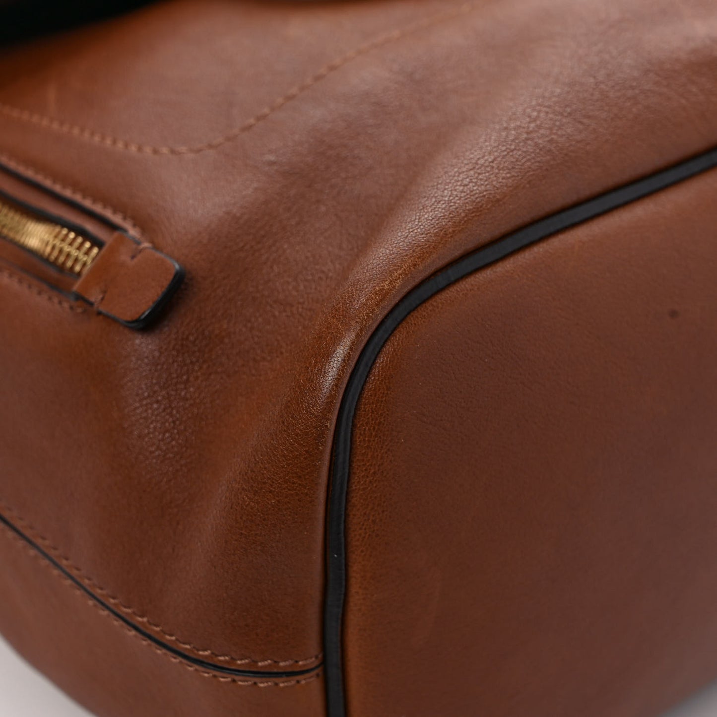 Suede Calfskin Small Faye Backpack Tobacco