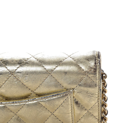 Chanel Metallic Aged Calfskin Reissue Wallet On Chain WOC Gold 13 of 18
