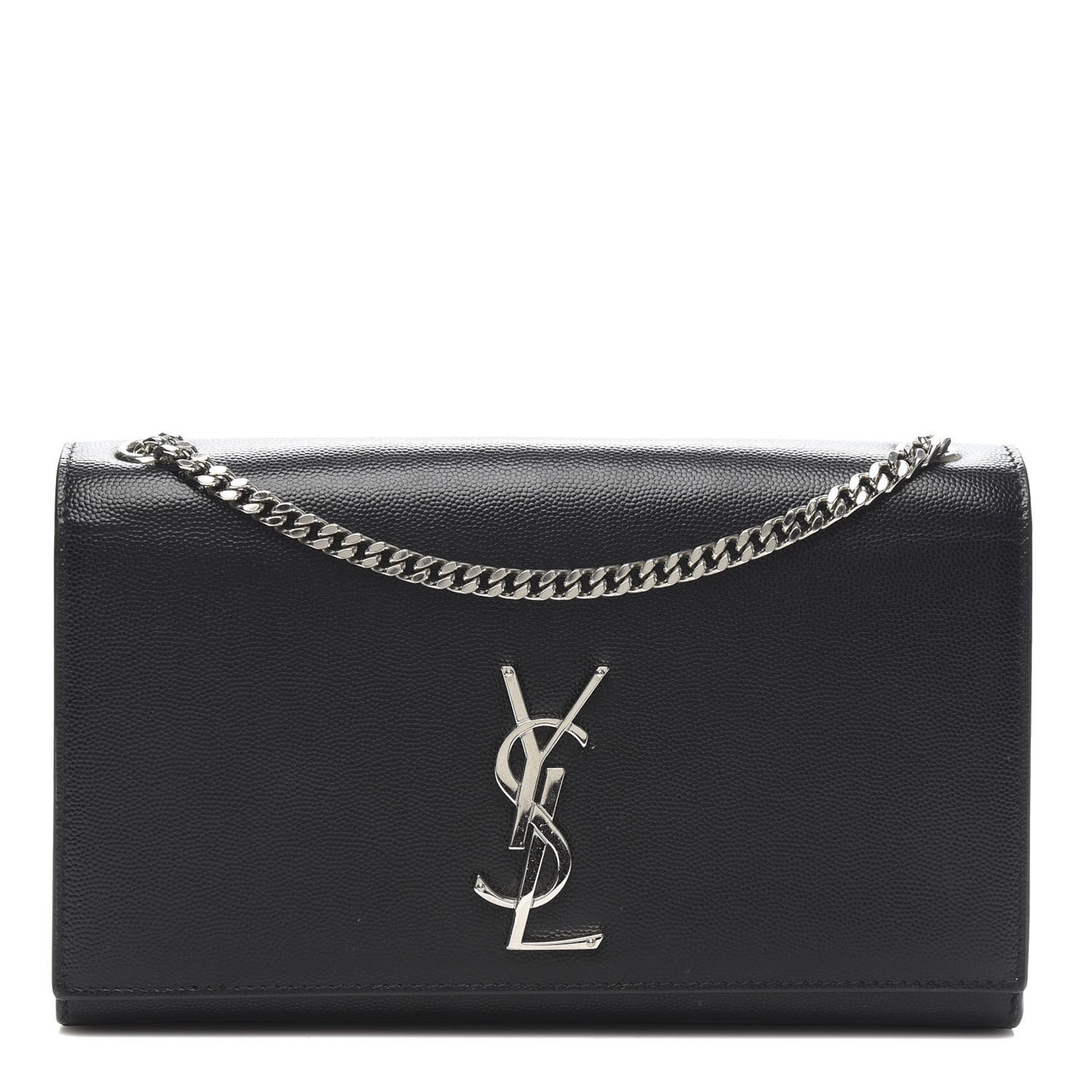 Grain De Poudre Medium Classic Monogram Kate Satchel Black