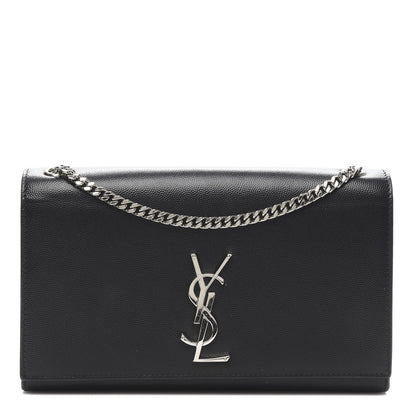 Saint Laurent Grain De Poudre Medium Classic Monogram Kate Satchel Black 1 of 9