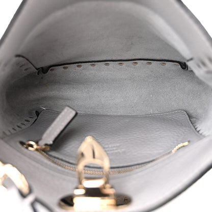 Valentino Garavani Pebbled Calfskin Mini Rockstud Flip-Lock Messenger Bag Pastel Grey 5 of 9