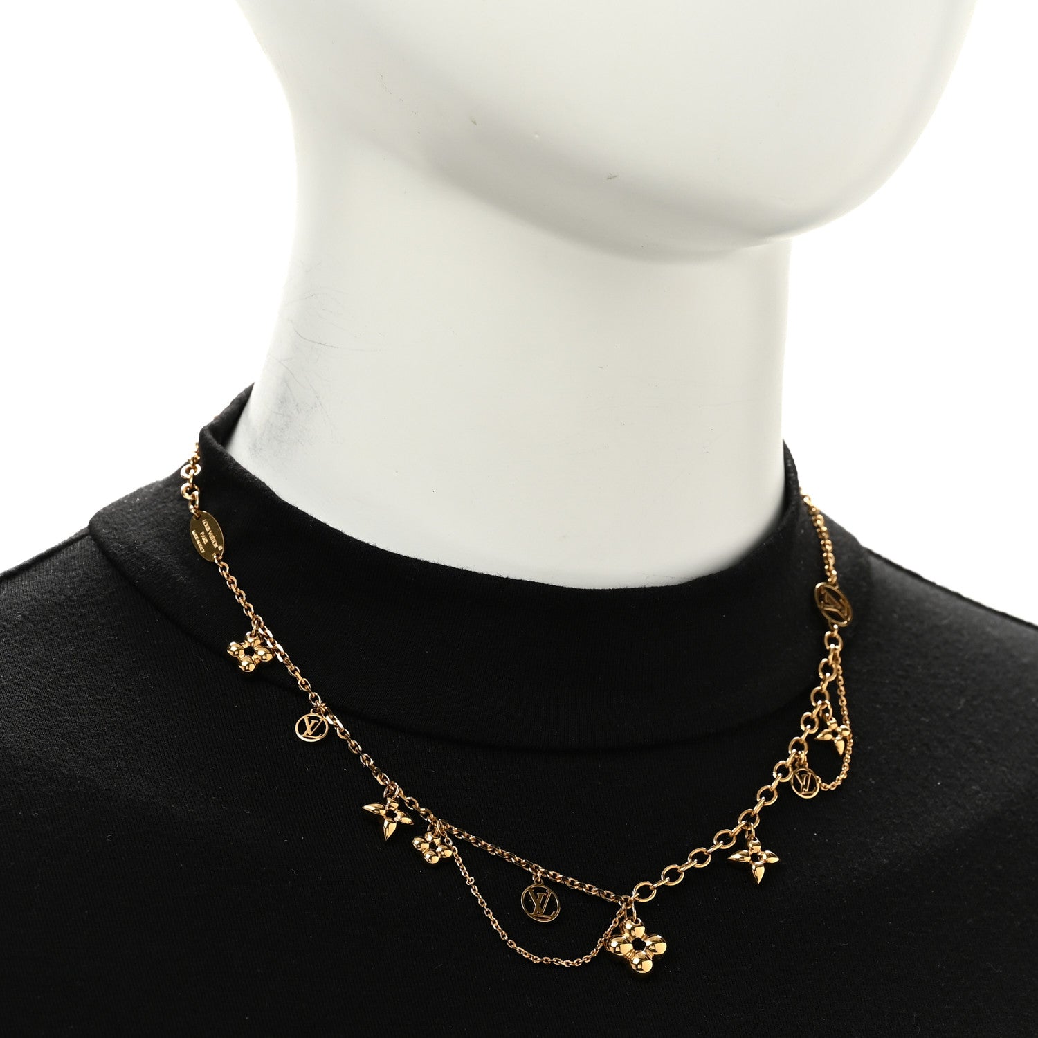 Louis Vuitton Metal Blooming Supple Necklace Gold 2 of 7