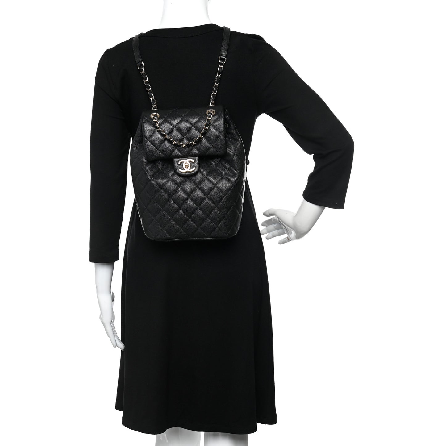 Caviar Quilted Urban Spirit Backpack Black