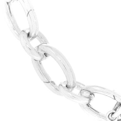 Tiffany Sterling Silver Diamond Paloma Picasso Crown of Hearts Charm Oval Clasping Link Necklace 4 of 5