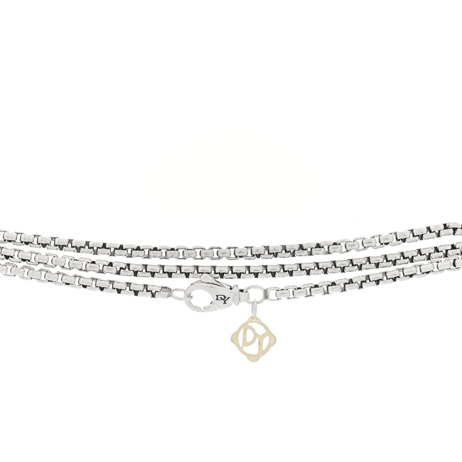 David Yurman Sterling Silver 14K Yellow Gold 2.7mm Box Chain Necklace 72" 3 of 3