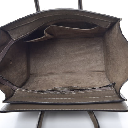 Celine Drummed Calfskin Micro Luggage Souris 5 of 13