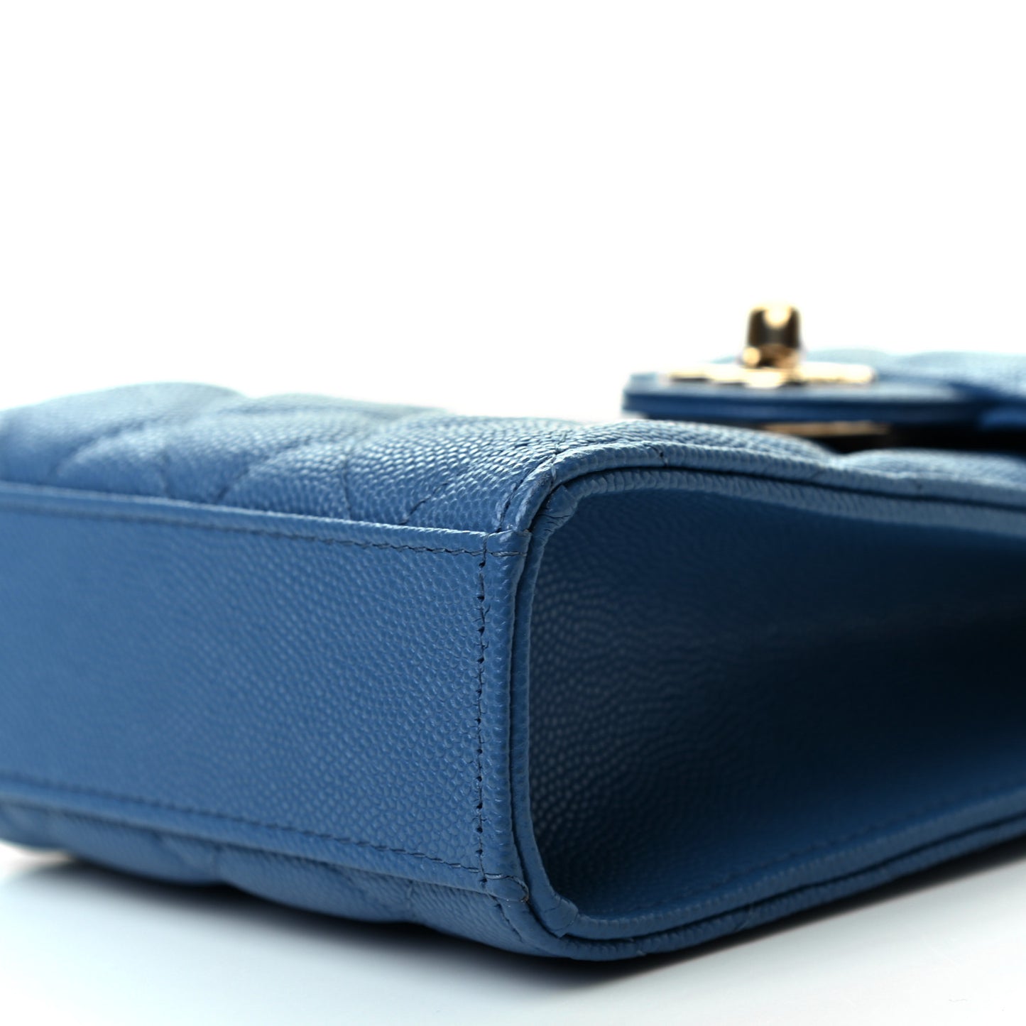 Caviar Quilted Classic Phone Holder Blue