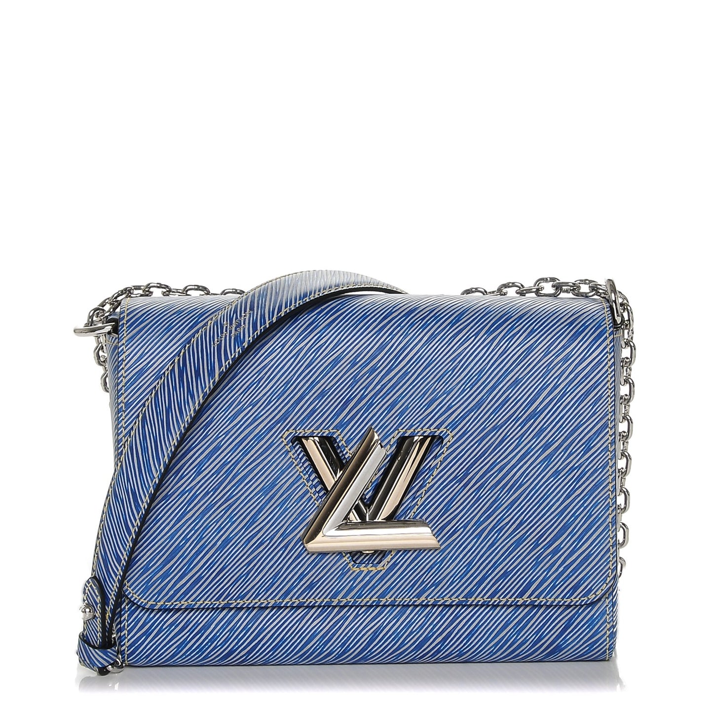 Epi Twist Shoulder Bag MM Denim Light