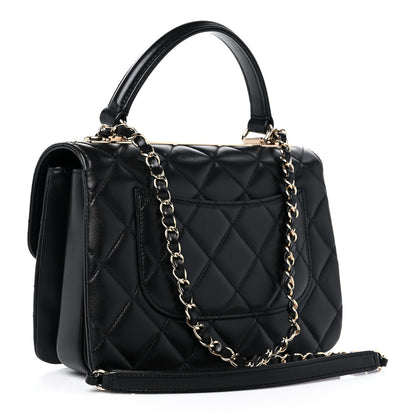 Chanel Lambskin Quilted Small Trendy CC Dual Handle Flap Bag Black 3 of 10