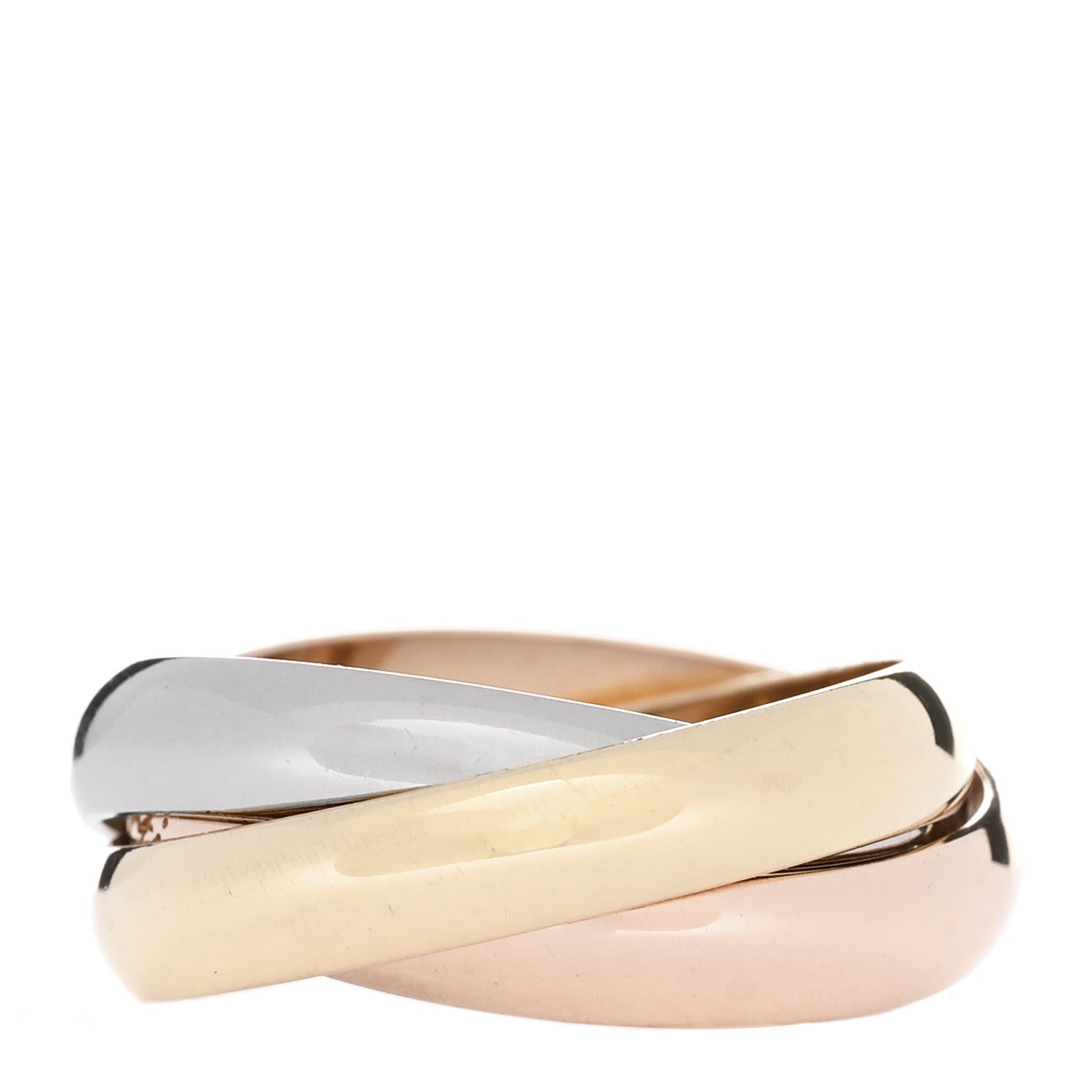 Cartier 18K Pink Yellow White Gold Classic Trinity Ring 50 5.25 3 of 6
