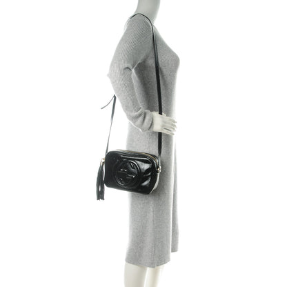 Gucci Soft Patent Small Soho Disco Bag Black 2 of 7