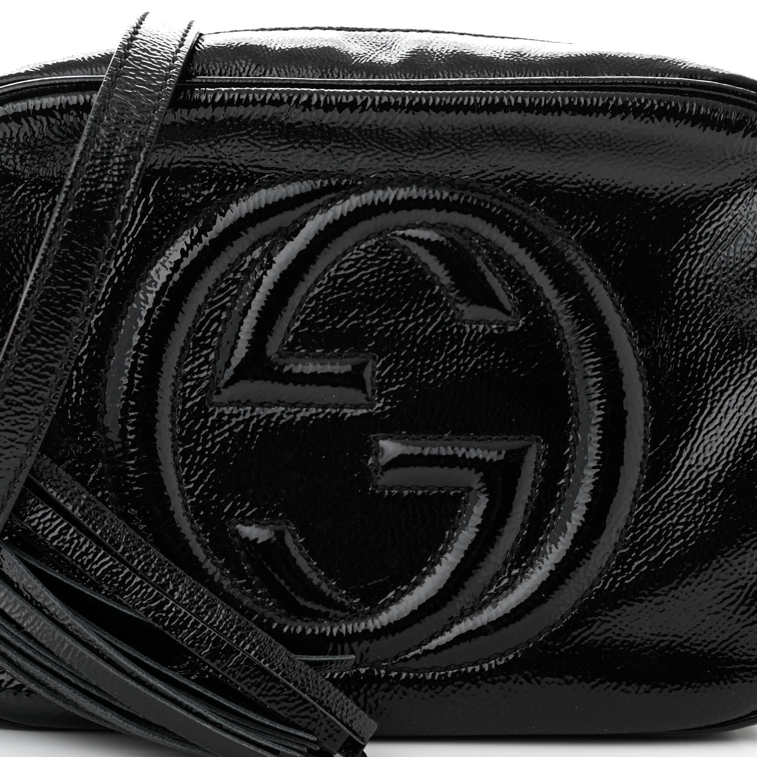 Gucci Soft Patent Small Soho Disco Bag Black 8 of 11