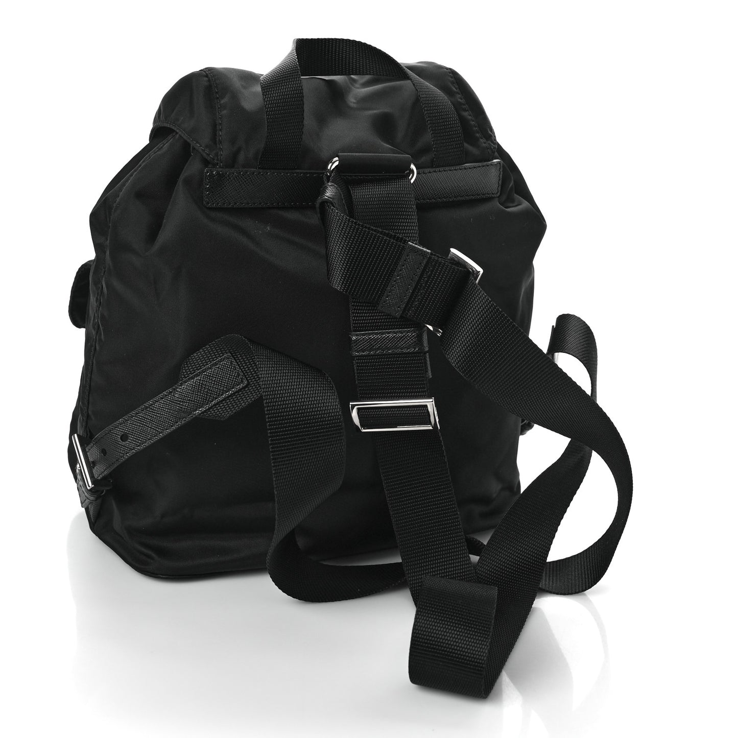 Tessuto Nylon Saffiano Small Backpack Black