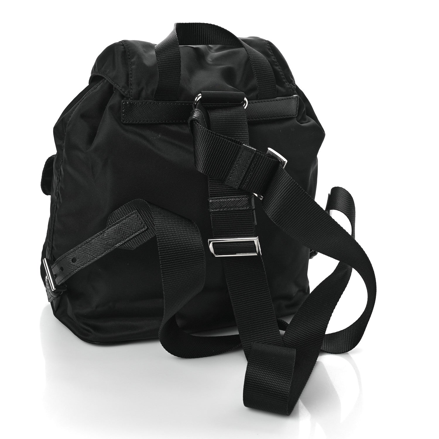 Prada Tessuto Nylon Saffiano Small Backpack Black 4 of 9