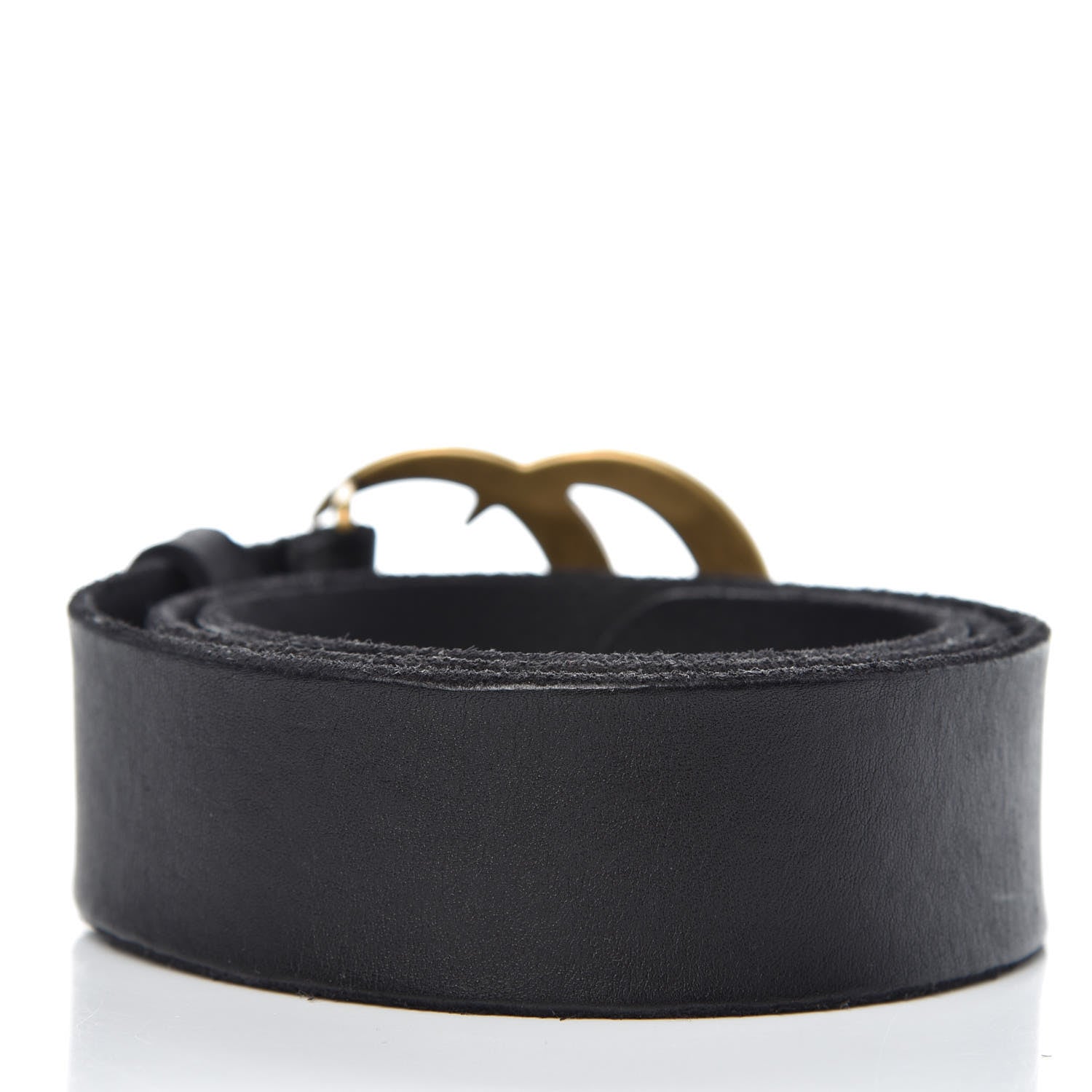 Gucci Faded Calfskin Double G 40mm Belt 85 34 Black 3 of 7