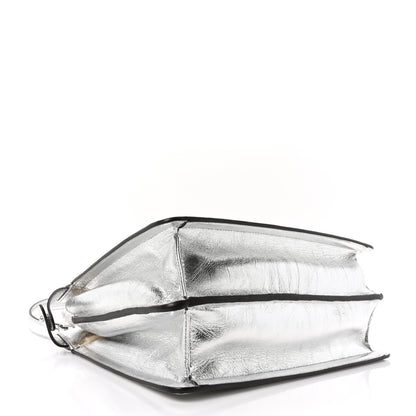 Fendi Rock Millenium Laminata Medium Peekaboo I SEE U Satchel Argento 4 of 9