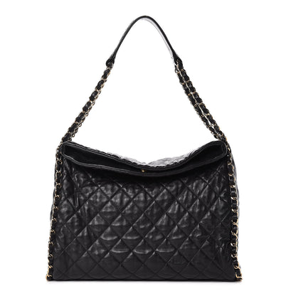 Chanel Calfskin Quilted Large Chain Me Hobo Black 1 of 13