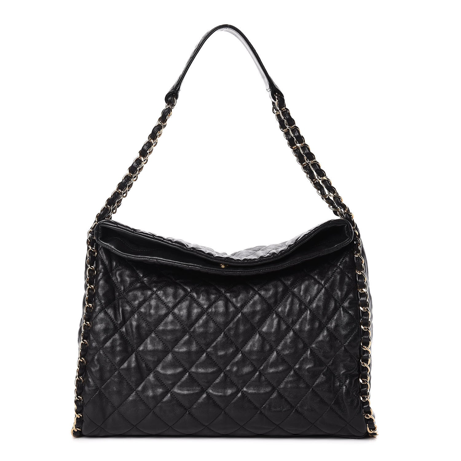 Chanel Calfskin Quilted Large Chain Me Hobo Black 1 of 13
